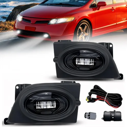Vista 58 de Luces antiniebla de conducción compatibles con lámparas de parachoques delantero Honda CRV 2007 2008 2009 con bombillas halógenas H11 de 12 V 55 W