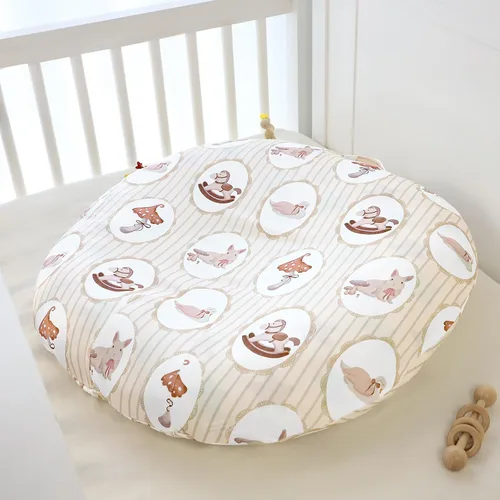 Vista 7 de DILIMI Funda para tumbona para recién nacido, ultra suave y cómoda, funda extraíble para almohada de tumbona infantil, granja (almohada no incluida)
