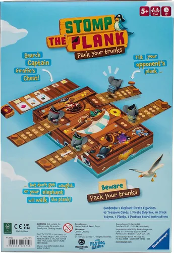 Vista 6 de Stomp The Plank - Juego de cerebro pirata suspenso Actividad atractiva para niños y adultos Opción de regalo ideal Diversión familiar