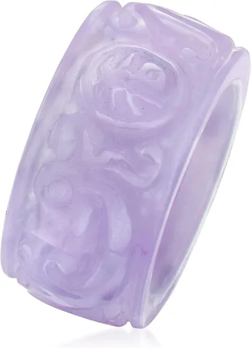 Vista 3 de Ross-Simons Anillo de jade lavanda "Good Fortune