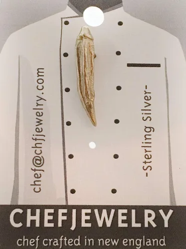 Vista 3 de Solid Sterling Silver Okra Tie Pin