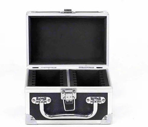 Vista 4 de Ursae Minoris Elite - Caja de aluminio negra para 12 portamonedas de estilo certificado o certificado NGC, PCGS, ANACS, Elite, Lighthouse, BCW Negro