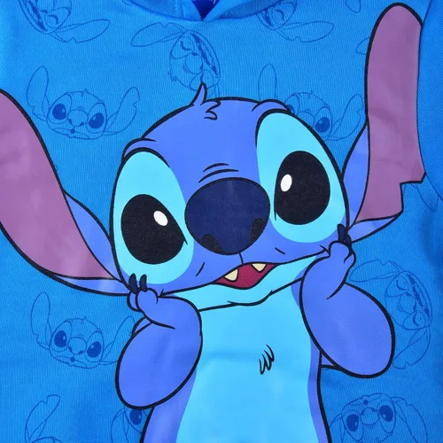 Vista 2 de Disney Lilo and Stitch - Sudadera con capucha para niños pequeños y pequeños color azul
