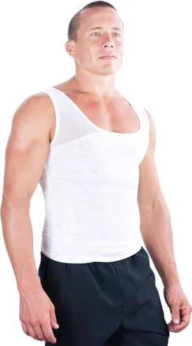 Vista 2 de Esteem Apparel Prendas de vestir para hombres, camisa de compresión para ocultar ginecomastia de pechos de hombre.