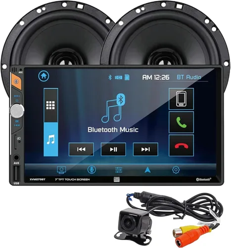 Vista 9 de Dual Electronics DMR74 Estéreo de coche de doble DIN con pantalla táctil de 7 pulgadas, Bluetooth Backup camera input, hands-free Bluetooth