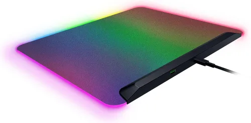 Vista 9 de Razer Firefly V2 Pro Fully Illuminated RGB Gaming Mouse Mat: Backlit Design - 15 Zone Chroma Lighting - USB 2.0 Port - Detachable USB Type C Cable