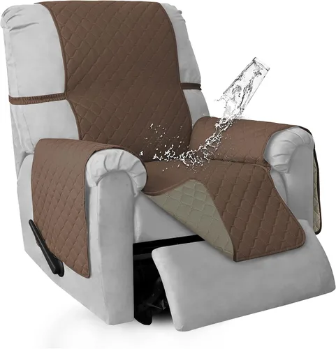Vista 64 de ISSUNTEX Fundas de sofá de dos plazas con doble protección 100% impermeables para sala de estar, fundas para sofá de 2 cojines, protector de muebles