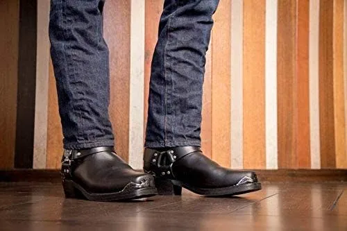 Vista 2 de Dingo Botas vaqueras de punta cuadrada para hombre, botas vaqueras tradicionales