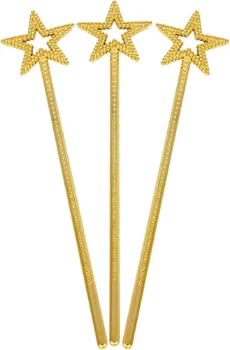 Vista 10 de MYUBWTF Varita mágica de plata de 13 pulgadas con forma de elfo y estrella de ángel