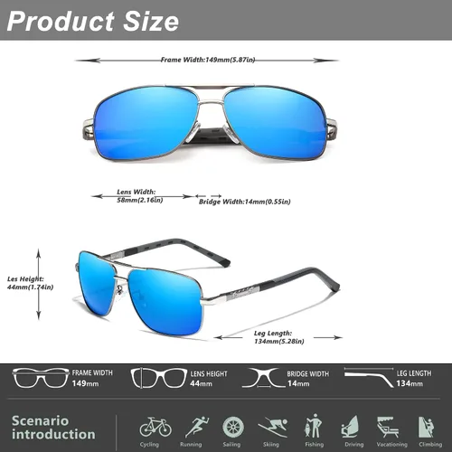 Vista 3 de KINGSEVEN Gafas de los hombres marca diseñador aluminio magnesio sol gafas para hombres polarizado espejo lente gafas mujeres 724