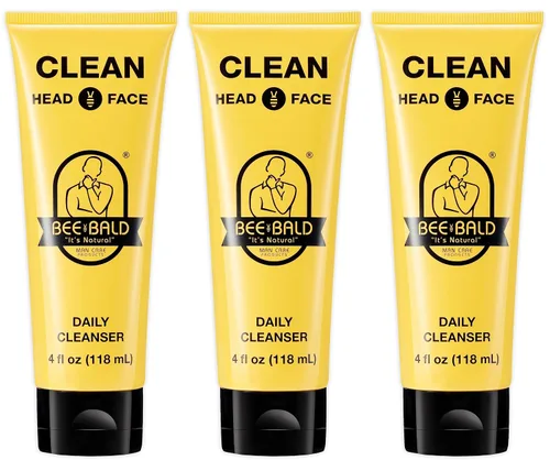 Vista 11 de Bee Bald Clean Limpiador diario de cabeza y cara, refresca y lava a fondo, cuidado de la cabeza calva premium para hombres y mujeres, 4 onzas