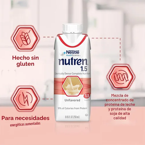 Vista 5 de Nutren Fórmula de alimentación completa de tubo de nutrición 1.5, 8.45