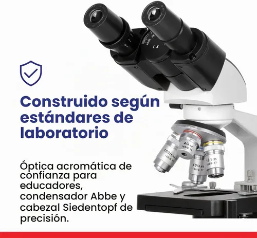 Vista 6 de AmScope Serie B120 Microscopio compuesto binocular LED para estudiantes y profesionales - Aumento 40X a 2500X - Incluye cámara USB 2.0 de 0.3MP