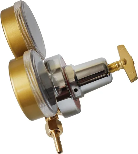 Vista 7 de Medidores de gas de soldadura duales, oxígeno (CGA-540) y acetileno (CGA-510) Combo de reguladores (2 PCS), regulador de soldador de gas de calibre