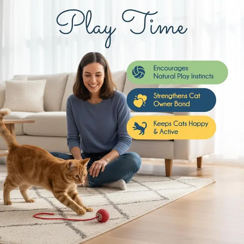 Vista 6 de Oh My Cat! Juguetes interactivos para gatos: suministros eléctricos automáticos para gatos aburridos de interior, gatitos y mascotas adultas