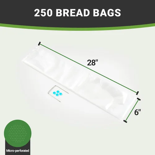 Vista 15 de Restaurantware - Bolsa de pan de plástico transparente, 28 x 6 pulgadas, paquete de 250