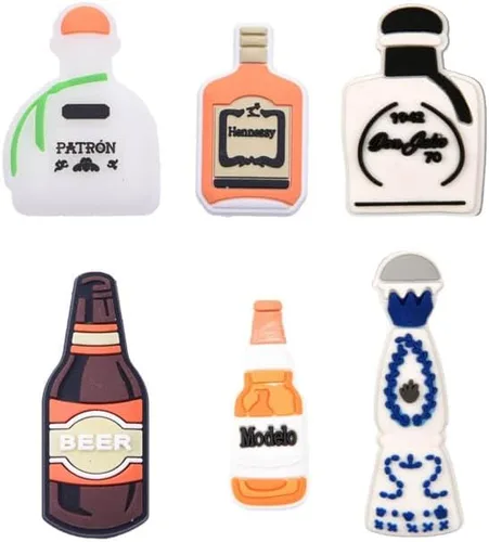 Vista 4 de Lote de dijes de comida rápida para hombres y mujeres, accesorios de decoración de zapatos para niños, niñas, adultos, recuerdos de fiesta, 50