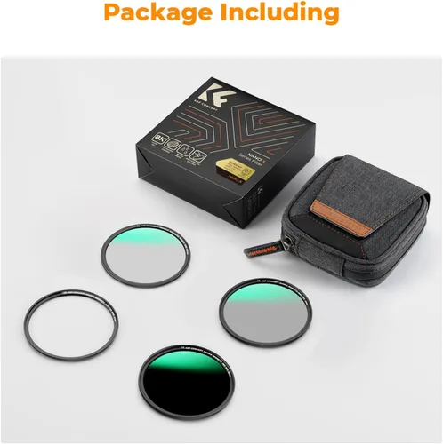 Vista 7 de K&F CONCEPT 37mm Filtros de lente de cámara MCUV CPL ND1000 magnético de 4 en 1 con anillo magnético básico de 28 capas multicapa para lente