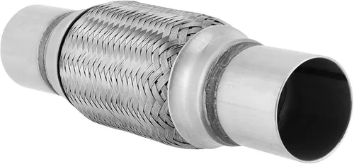 Vista 6 de SINJEUN Paquete de 3 tubos flexibles de doble trenza de acero inoxidable de 2 x 6 pulgadas, tubos de conector flexible de escape para reparación