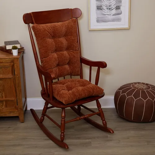 Vista 14 de Klear Vu The Gripper - Juego de cojines antideslizantes para silla mecedora con acolchado grueso, incluye almohadilla de asiento y almohada