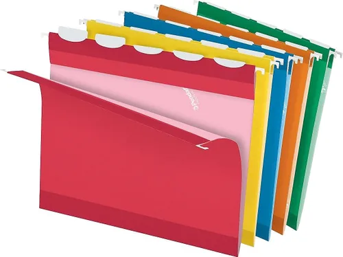 Vista 8 de Pendaflex Carpetas colgantes reforzadas Ready-Tab, tamaño carta, colores surtidos, 5 pestañas, 25/BX (42592)