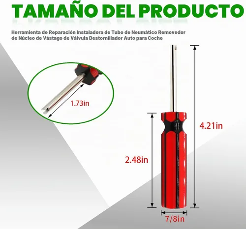 Vista 4 de 10 unidades de núcleo de vástago de válvula de destornillador automático para automóvil