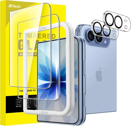 Vista 9 de JETech Protector de pantalla para iPhone 11 de 6.1 pulgadas con protector de lente de cámara, película de vidrio templado, paquete de 2