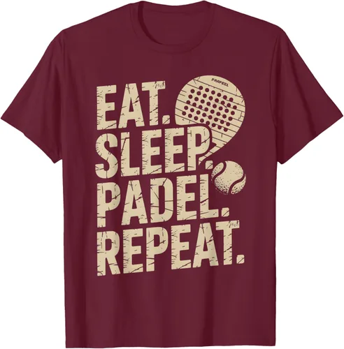 Vista 12 de Camiseta Eat Sleep Padel Repeat Padel Jugador de Tenis