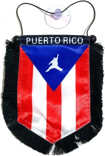 Vista 4 de Bandera de Puerto Rico para accesorios de coche Reggaeton NYRican Hip Hop NY Rican bandera Boricua PR Puerto RIcan bandera para coches accesorio