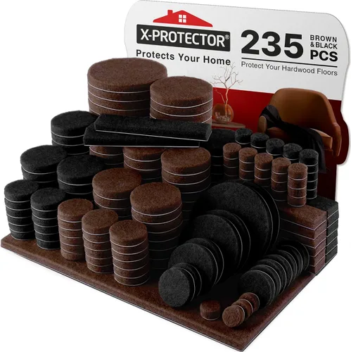 Vista 16 de X-PROTECTOR - Almohadillas de fieltro para muebles, 133 unidades, almohadillas de fieltro para patas de muebles, los mejores protectores de piso