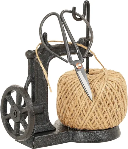 Vista 8 de Sungmor Juego de Soporte para Cordel de Jardín de Hierro Fundido - Juego de Cuerda de Yute Natural de 1300 pies y Estante para Cuerda y Tijeras