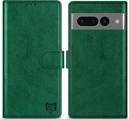 Vista 12 de ZZXX Funda tipo cartera para Google Pixel 7 con bloqueo RFID, ranura para tarjetas, función atril, cierre magnético, funda protectora de cuero