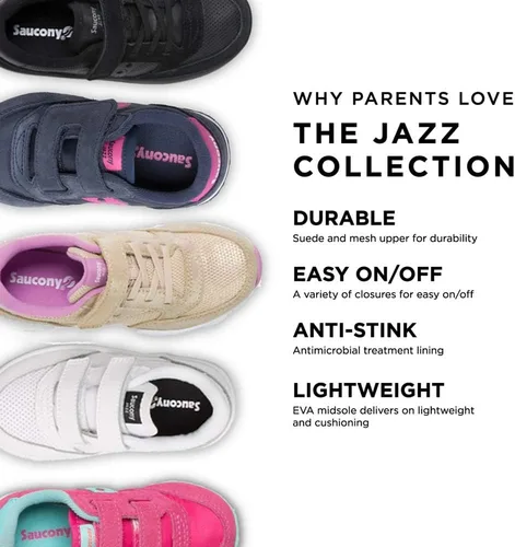 Vista 5 de Saucony Unisex-Child Originals Jazz Hook & Loop Tenis (para bebés y niños pequeños)
