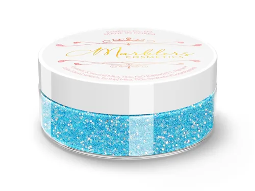 Vista 189 de MARBLERS Polvo de mica natural grueso [perla azul acero] 0.11 onzas (0.11 oz) altamente pigmentado no tóxico, vegano, libre de crueldad animal