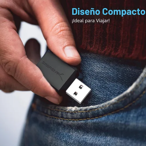 Vista 5 de SABRENT Adaptador de sonido estéreo externo de Sabrent USB para Windows y Mac. Enchufe y juega no se necesitan controladores. (AU-MMSA) USB audio