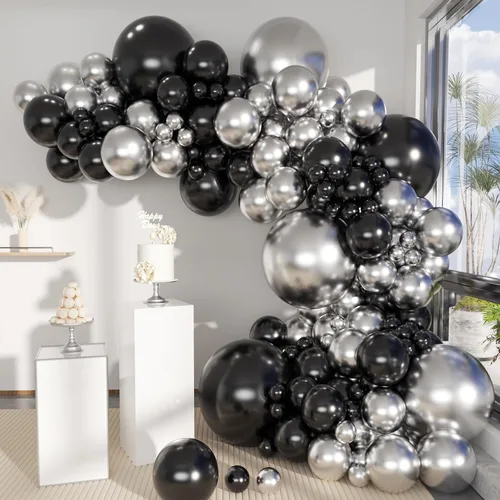 Vista 24 de MEBAY Kit de arco de globos de oro verde, blanco, 146 piezas de confeti dorado cromado metálico verde aguacate y globos de látex blanco
