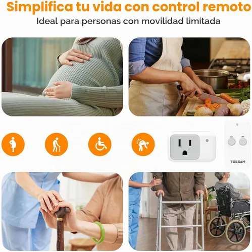 Vista 5 de Toma de control remoto TESSAN, 1 control remoto + 1 toma de corriente