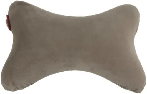 Vista 11 de Bookishbunny Almohadas de espuma viscoelástica con forma de hueso de perro con funda de terciopelo extraíble para automóvil, autobús, camión Negro