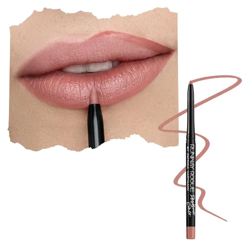 Vista 14 de Runway Rogue Designer Liner Lápiz Delineador de Labios, Lápiz Delineador de Labios Mate Rosa Suave-Malva y Sacapuntas para Delineador de Labios, 'A