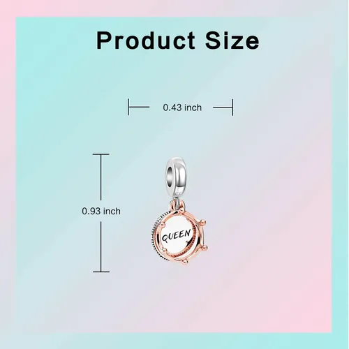 Vista 239 de LUXILLA Abalorio de plata de ley 925 para madre, hija, abuela, para familia, amor, madre, hija, abuela, para pulseras, collares, dijes, abalorios
