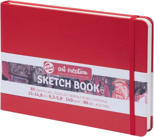Vista 6 de Cuaderno de bocetos Talens Art Creation rojo 12X12 cm, 140 gramos