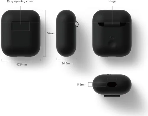 Vista 21 de elago AirPods - Funda de silicona para AirPods [Protección extra]