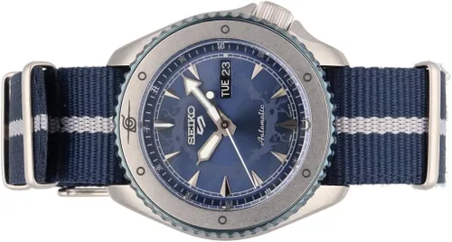Vista 4 de SEIKO 5 Sports Boruto Naruto Reloj automático Sasuke SRPF69K1 Azul Reloj deportivo