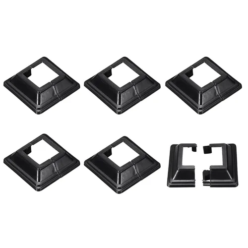 Vista 9 de uxcell Falda para poste, 4 piezas de 1.024 x 1.024 in/1.02 x 1.02 pulgadas, cubierta de base de poste de estilo dividido, falda para valla