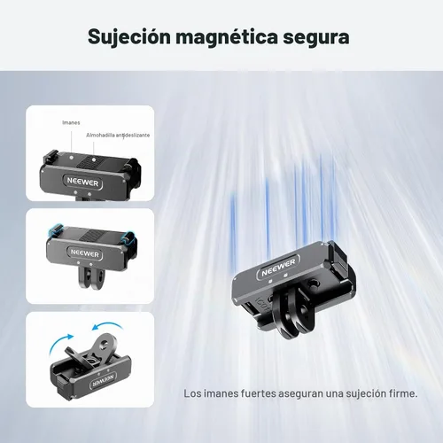 Vista 3 de NEEWER Kit de jaula para cámara de acción compatible con DJI Osmo Action 5 Pro 4 3 DJI Mic, accesorios de marco protector con montaje de zapata fría