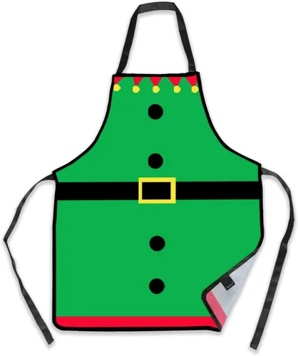 Vista 3 de Remimi Juego de 2 delantales de Navidad, impermeables, delantales de chef de cocina a juego para padres e hijos