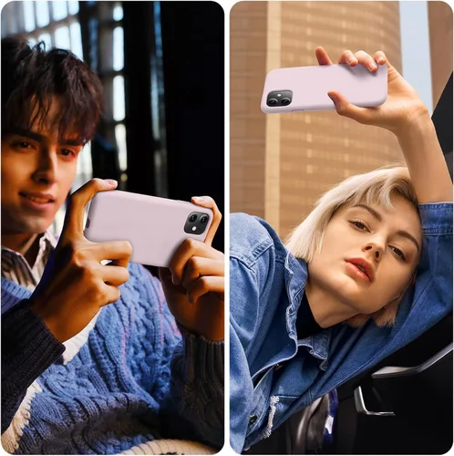 Vista 5 de Funda compatible con iPhone 11, protección de cuerpo completo de silicona, a prueba de golpes, con forro de microfibra ultra delgada, suave