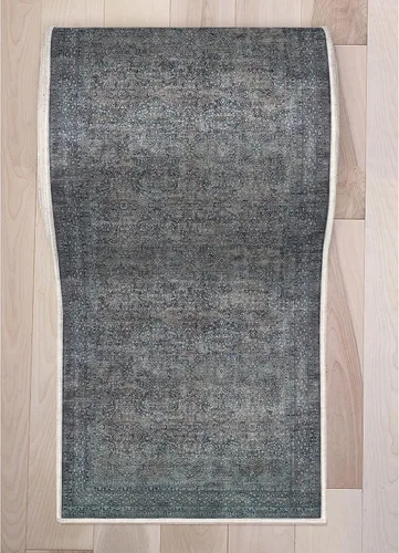 Vista 2 de Well Woven Alfombra de Pasillo y Escalera de Tamaño Personalizado - Elige Tu Longitud - Alfombra Pasillera Juliette de Tejido Plano Oriental Azul 27
