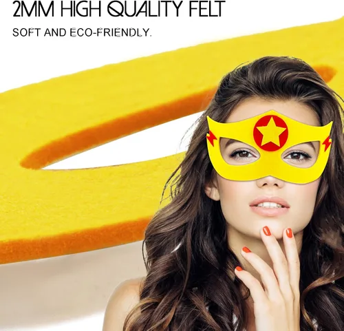 Vista 6 de iROLEWIN Capas de superhéroes para adultos y máscaras para mujeres y hombres, disfraces de grupo a granel, disfraz de mago de formación de equipos