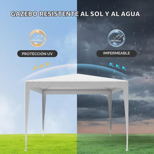 Vista 4 de Carpa para exteriores, carpa de fiesta de boda, refugio de campamento, refugio instantáneo comercial, tienda de campaña impermeable con paredes